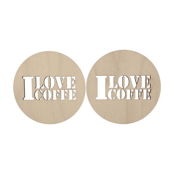 

Mr. Carving Заготовка для декорирования Подставка под горячее I love coffee 2 шт ВД-297-I