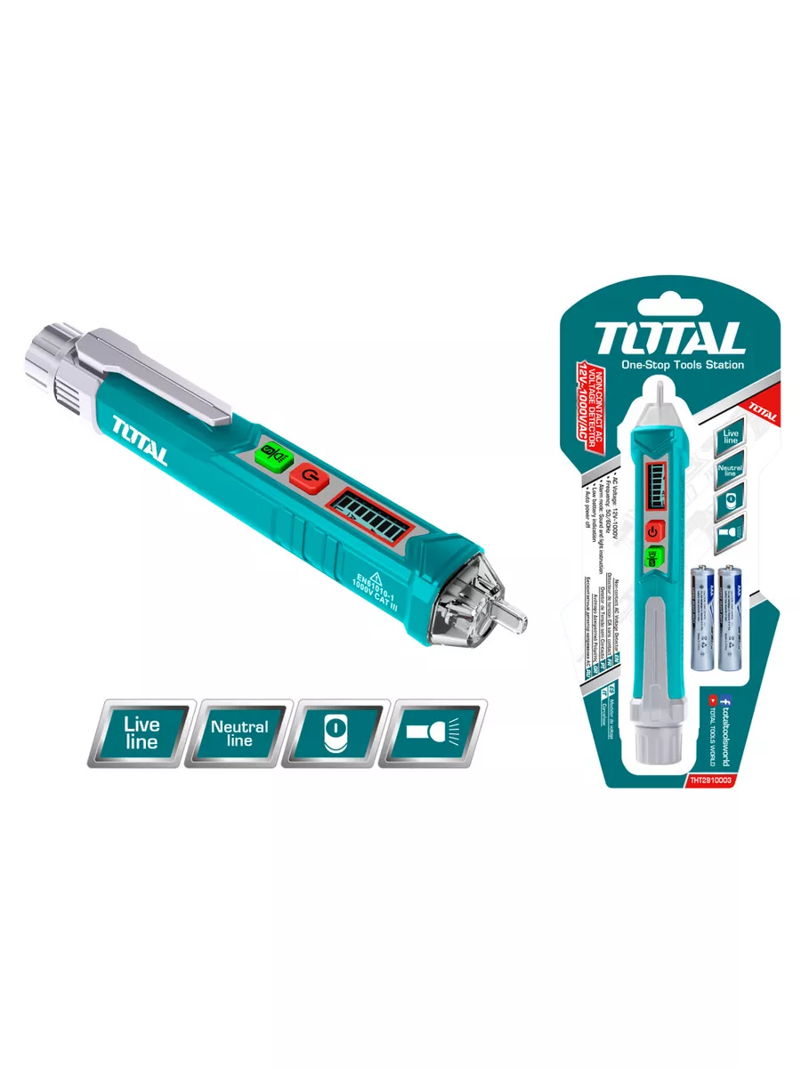 

Бесконтактный тестер напряжения TOTAL THT2910003