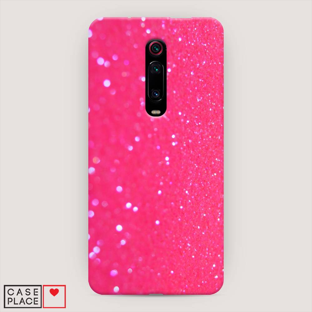 

Пластиковый чехол "Малиновые блестки рисунок" на Xiaomi Redmi K20