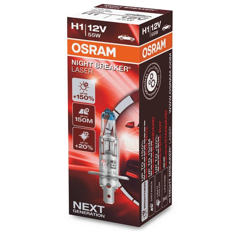 

Лампа галогенная автомобильная OSRAM 64150nl Night Breaker Laser H1