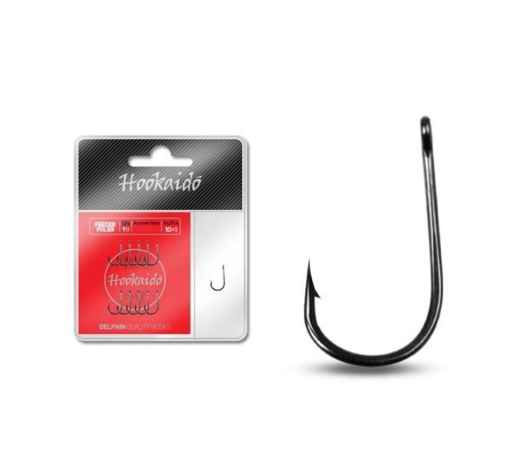 

Рыболовные крючки Delphin Hookaido Feeder Fuler Hooks 12, 10 шт., Hookaido Feeder Fuler Hooks