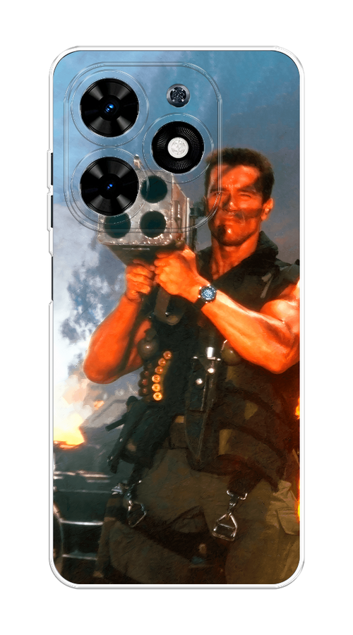 

Чехол на Tecno Spark 20C "Арнольд Шварцнеггер с базукой", Голубой;коричневый, 304950-1
