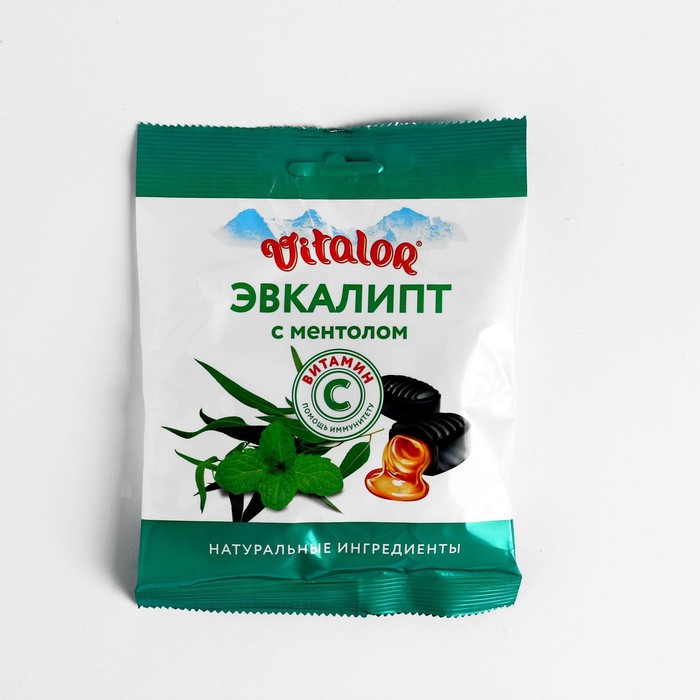 Карамель Vitalor леденцовая виталор вкус эвкалипта витамиин с 60 г