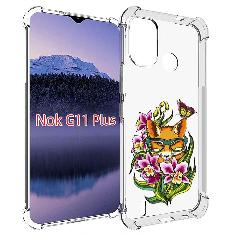 

Чехол MyPads Лиса в цветах для Nokia G11 Plus, Прозрачный, Tocco