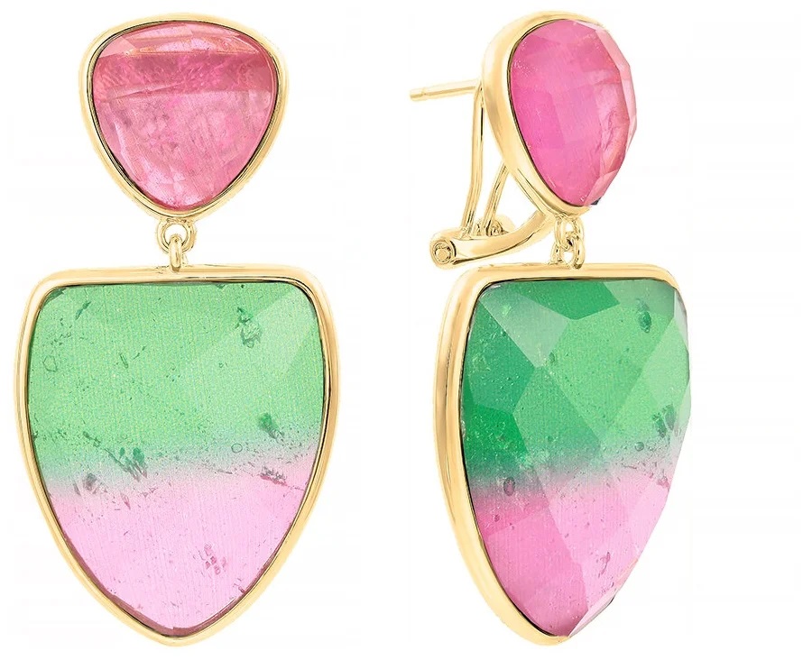 

Серьги из серебра с кристаллом ювелирным JV BE53467_SR_YG, BE53467_SR_YG