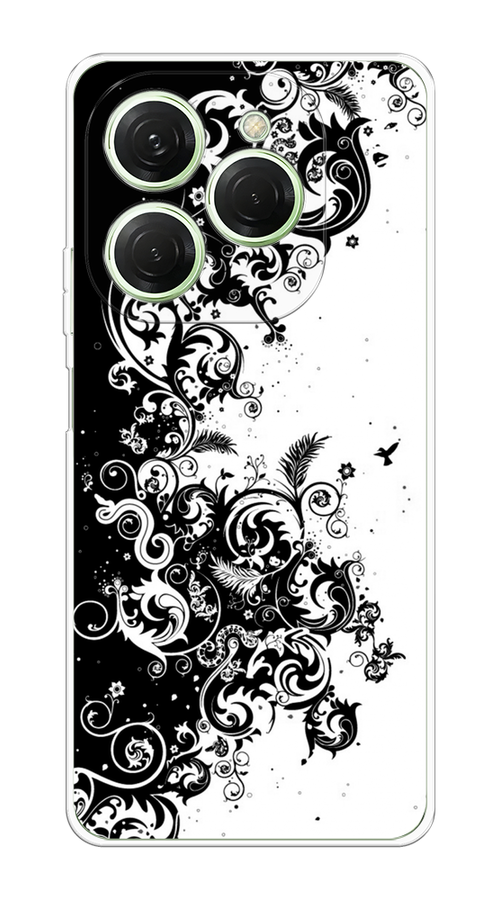 

Чехол на Tecno Spark 20 Pro "Черно белый узор", 304850-1