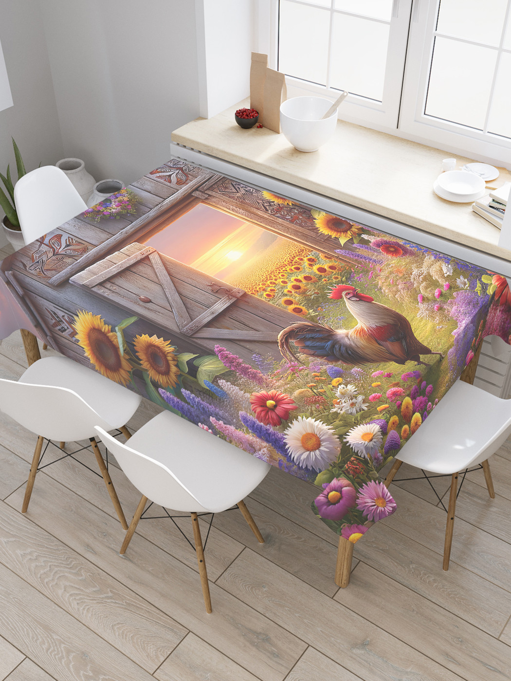

Скатерть JoyArty Подсолнухи на рассвете 120х145, tc_429838_120x145, Фиолетовый, Подсолнухи на рассвете