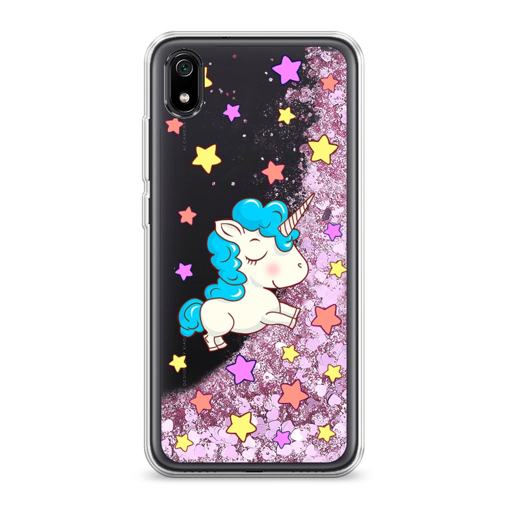 

Жидкий чехол с блестками "Звездный единорог" на Xiaomi Redmi 7A, 35494-1