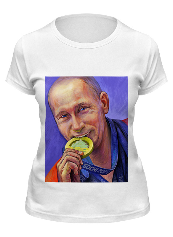 

Футболка женская Printio Путин белая M, Путин