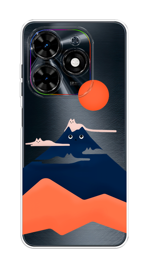 

Чехол на Tecno Spark 20C "Кот-гора", Черный;оранжевый, 304950-1