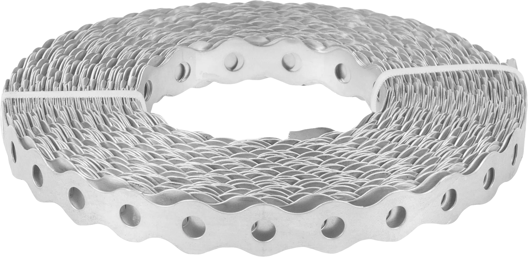Перфорированная лента волна LV 17x0.75 25 м оцинкованная сталь цвет серый
