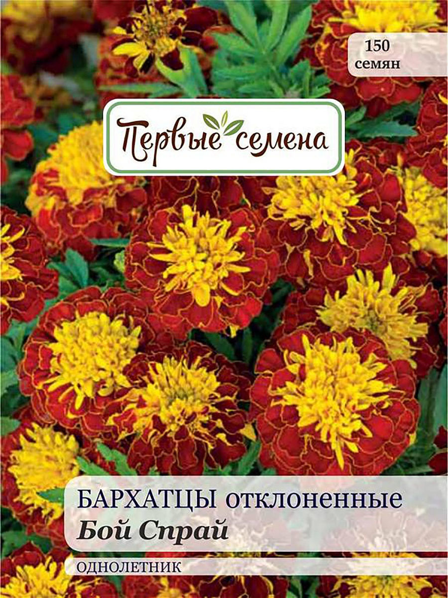 

Семена Первые семена Бархатцы Бой Спрай отклоненные, 0,5 г, 034001-1Семена
