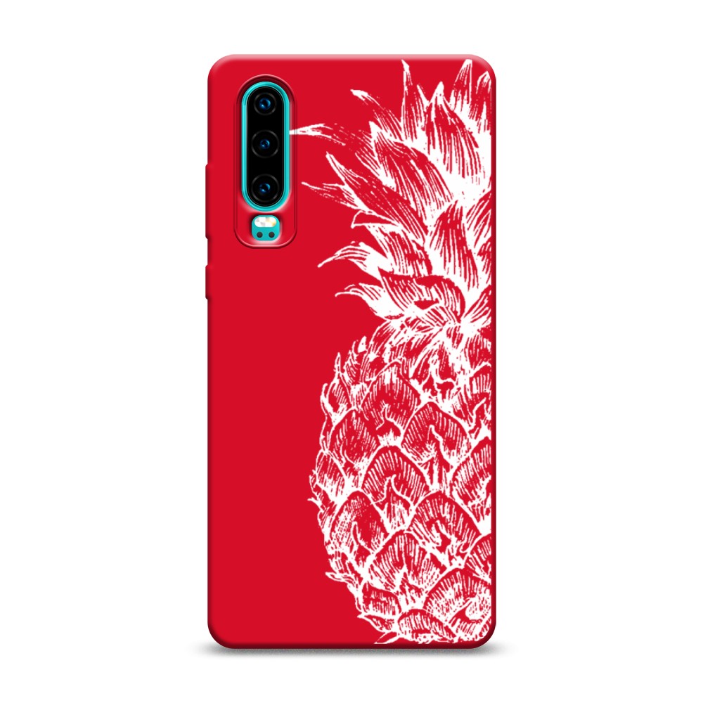 

Чехол Awog на Huawei P30 "Ананас графика белая", Разноцветный, 68553-1