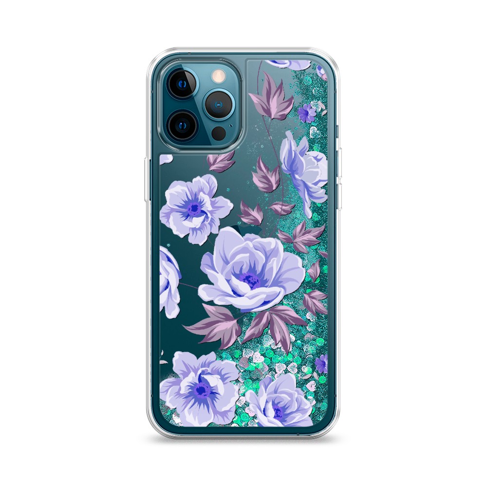 

Жидкий чехол с блестками "Цветочная фантазия 1" на Apple iPhone 12 Pro, 12895-1