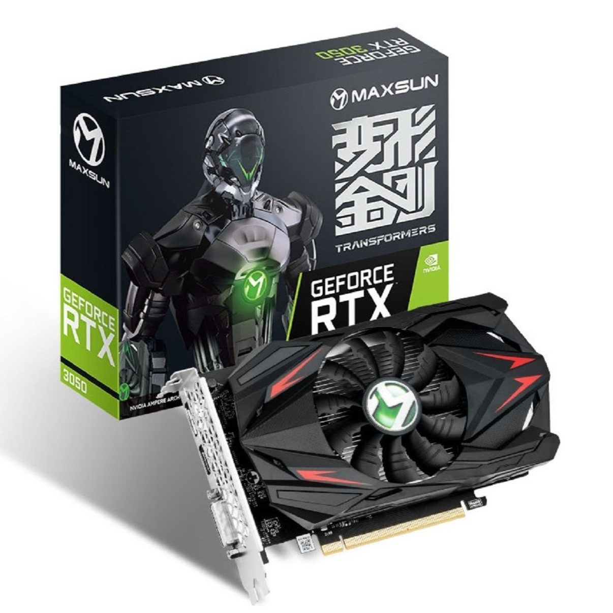 

Видеокарта Maxsun GeForce RTX3050 Transformers, Черный, GeForce RTX 3050 Transformers