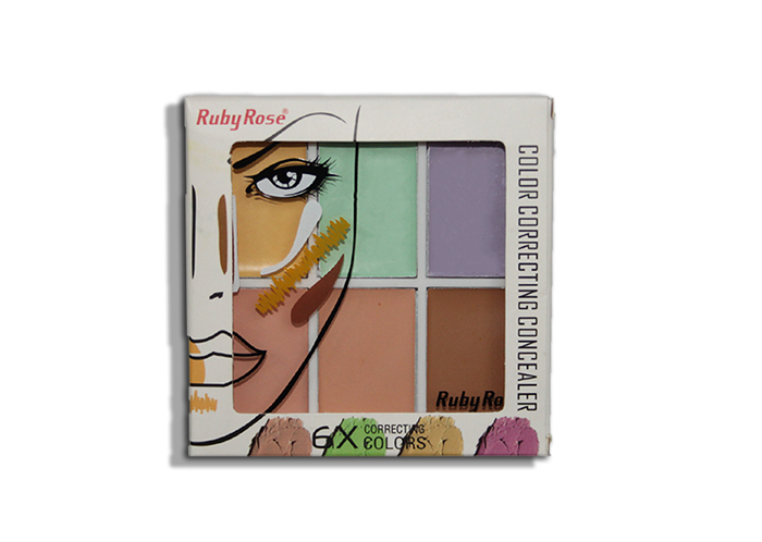 

Палитра кремовых консилеров 6 оттенков Ruby Rose Color Correcting Consealer