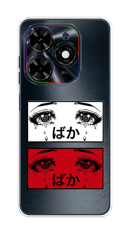 

Чехол на Tecno Spark 20C "Красные глаза манга", Бордовый;белый;черный, 304950-1