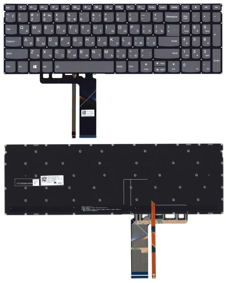 Клавиатура OEM для ноутбука Lenovo ThinkBook 15-IIL, 15-IML (100179170V)