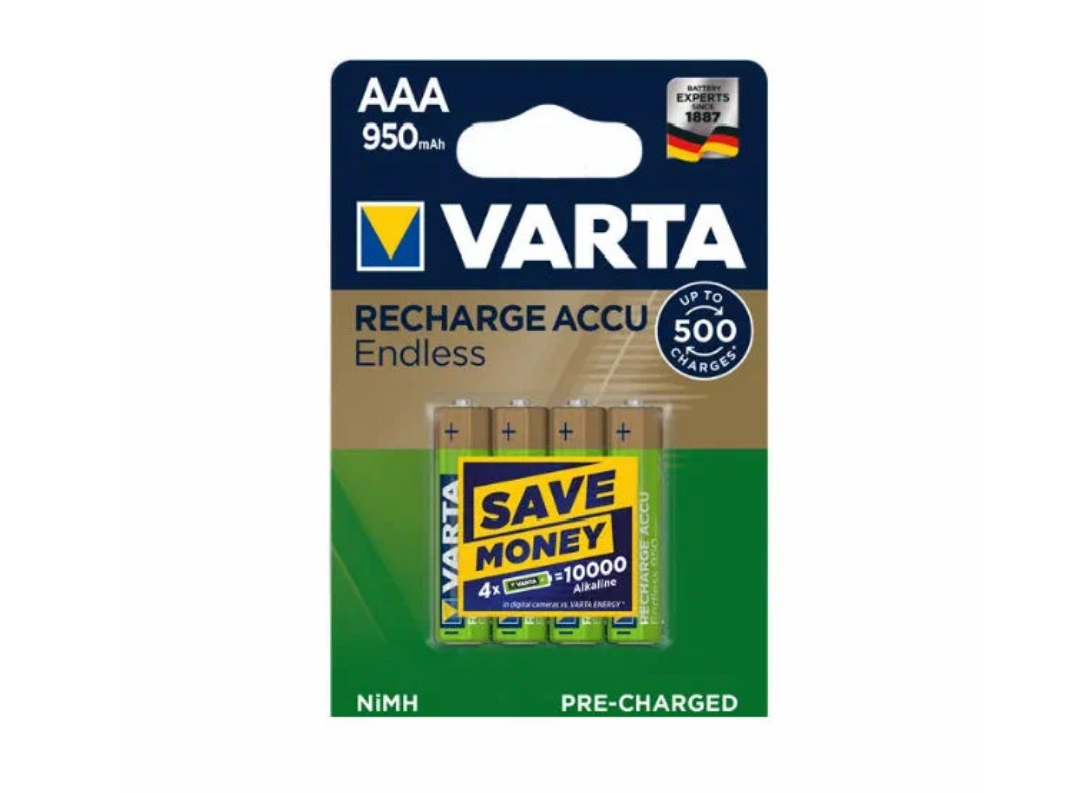 

Аккумуляторные батарейки Varta 18339 AAA (LR03) 950 мА*ч 4 шт.