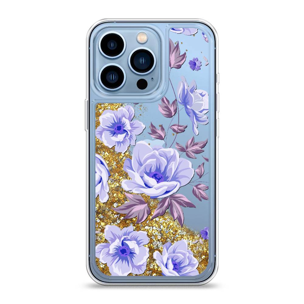 

Жидкий чехол с блестками "Цветочная фантазия 1" на Apple iPhone 13 Pro, 14390-1