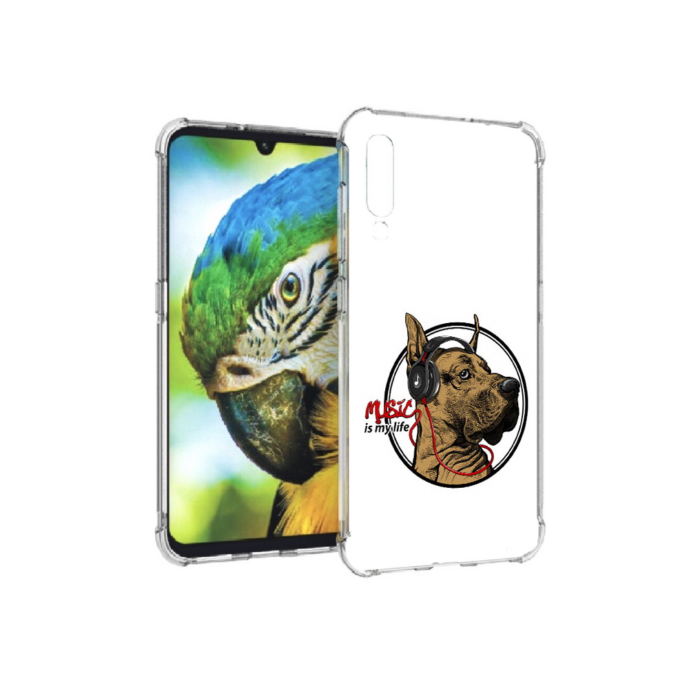 

Чехол MyPads Tocco для Xiaomi Mi 9 музыкальная собака (PT126035.255.490), Прозрачный, Tocco