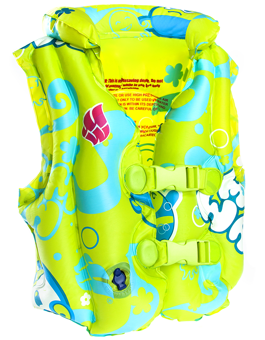 фото Жилет надувной mad wave swimvest mad bubbles, желтый, m075602007w