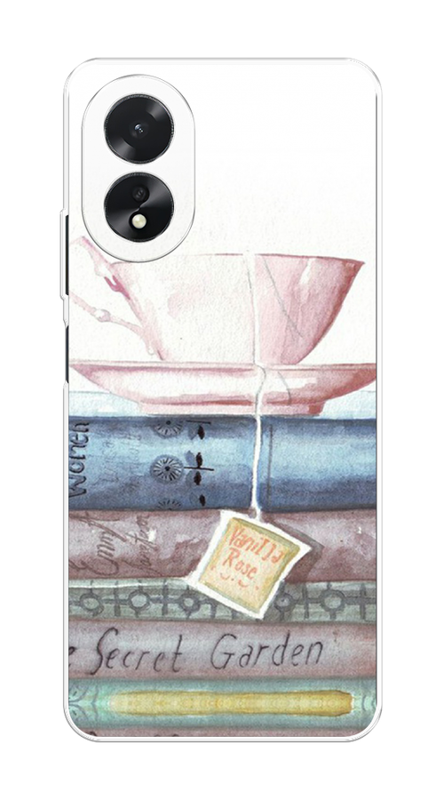 

Чехол на Oppo A38/A18 "Книжное чаепитие", Желтый;розовый;белый, 2515350-1