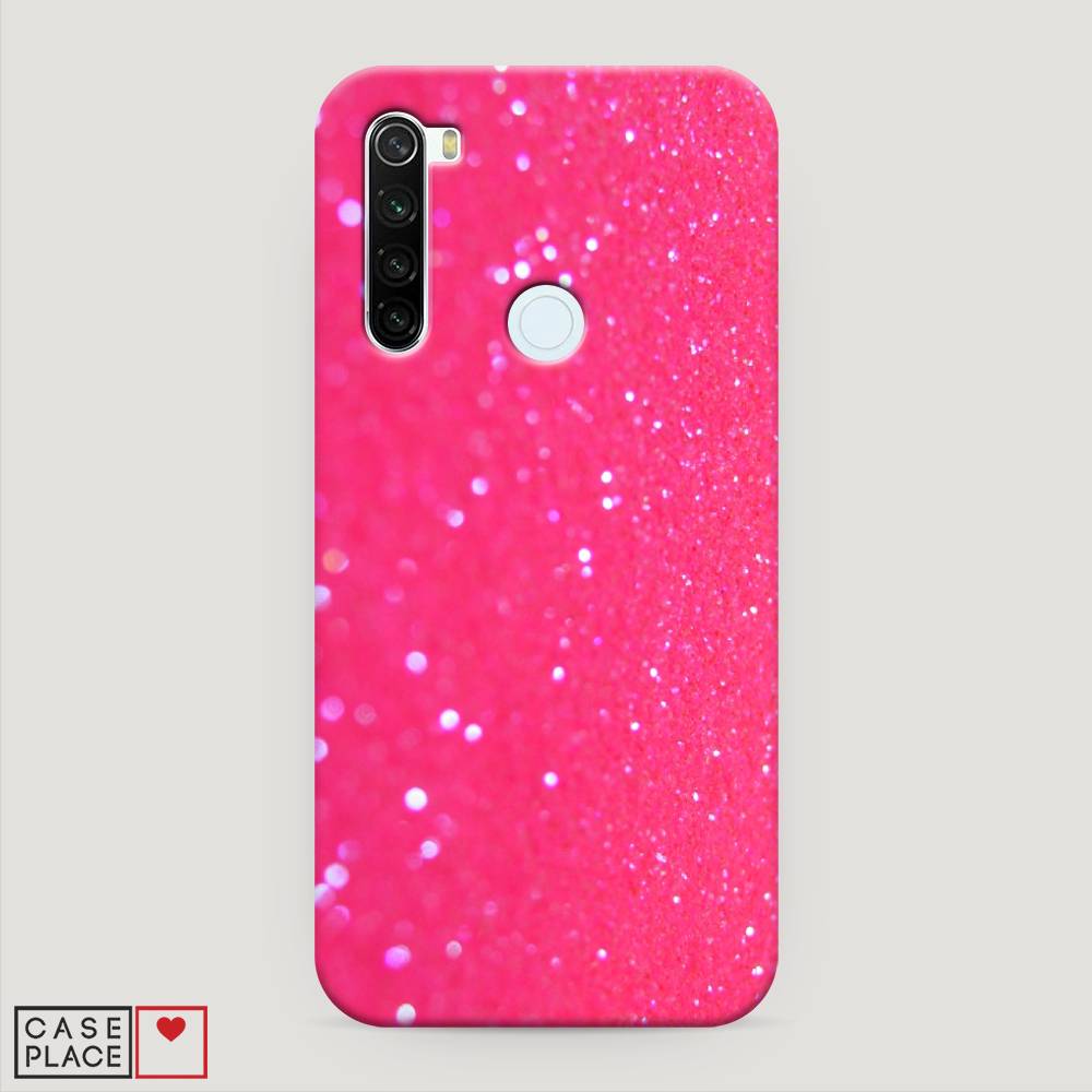 

Пластиковый чехол "Малиновые блестки рисунок" на Xiaomi Redmi Note 8T