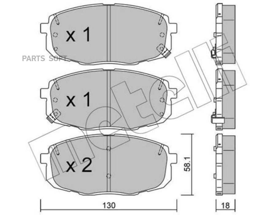 

Тормозные колодки METELLI 2205131