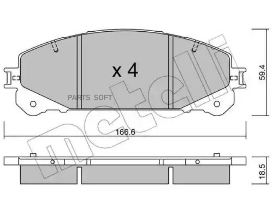 

Тормозные колодки METELLI 2209381