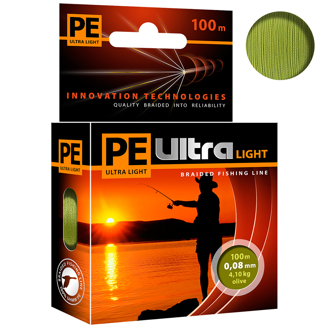 

Плетеный Шнур Для Рыбалки Aqua Pe Ultra Light Olive 0,08mm 100m, Зеленый, PE ULTRA LIGHT