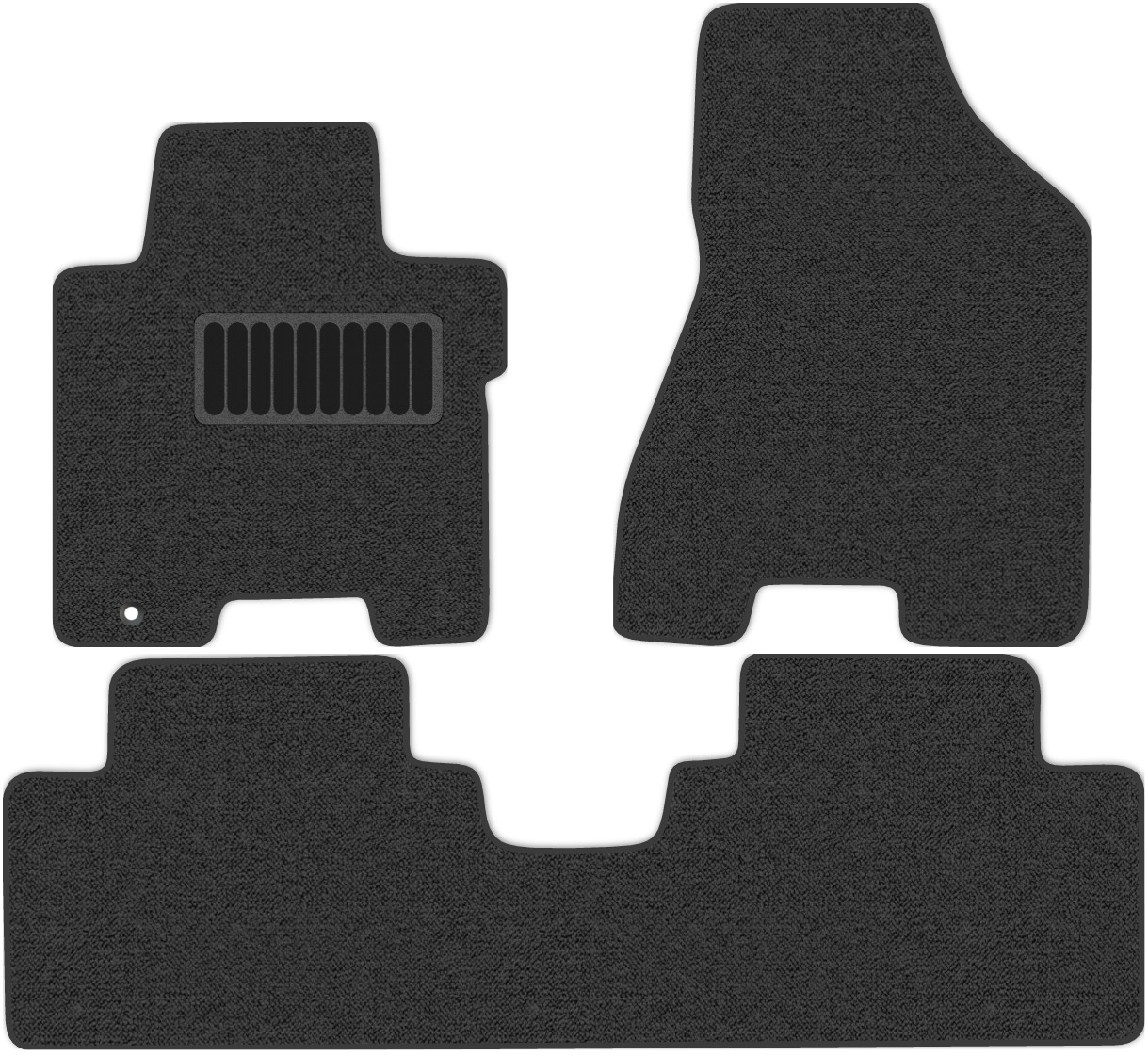 фото Коврики в салон комфорт для kia sportage 2 (km) 2006 - 2010, 3 шт. темно-серый, текстиль allmone