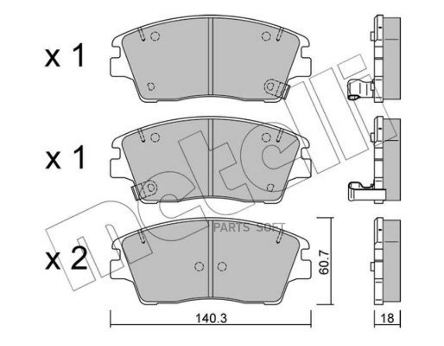 

Тормозные колодки METELLI 2211640