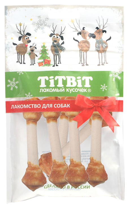 фото Лакомство для собак titbit новогодняя коллекция, косточки, баранина, 100г