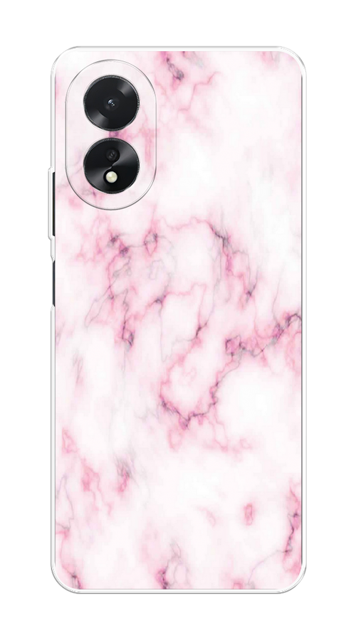 

Чехол на Oppo A38/A18 "Мрамор с розовым", Белый;розовый, 2515350-1