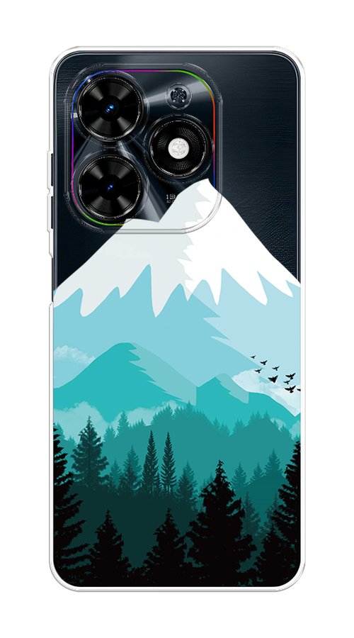 

Чехол на Tecno Spark 20C "Синяя снежная гора", Белый;голубой;бирюзовый, 304950-1