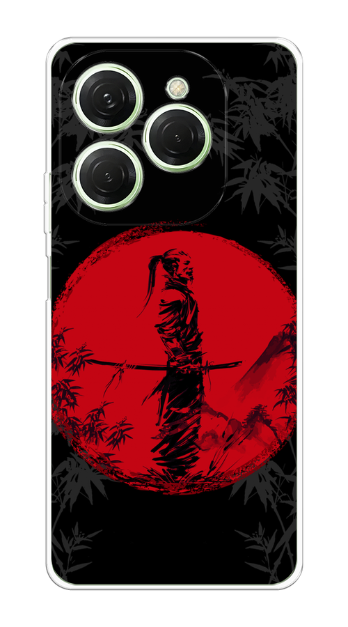 

Чехол на Tecno Spark 20 Pro "Самурай на красном фоне", Черный;красный;серый, 304850-1