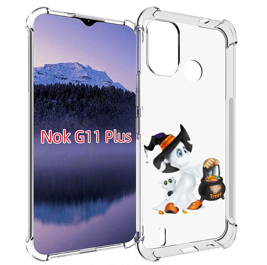 

Чехол MyPads Маленький призрак для Nokia G11 Plus, Прозрачный, Tocco