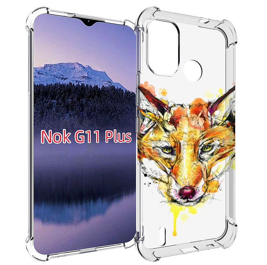 

Чехол MyPads Акварельная лиса для Nokia G11 Plus, Прозрачный, Tocco