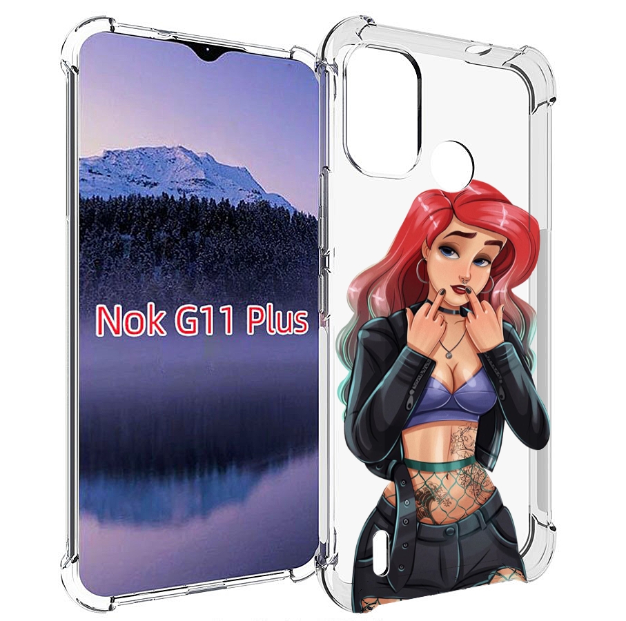 

Чехол MyPads Ариэль-русалочка-готика для Nokia G11 Plus, Прозрачный, Tocco