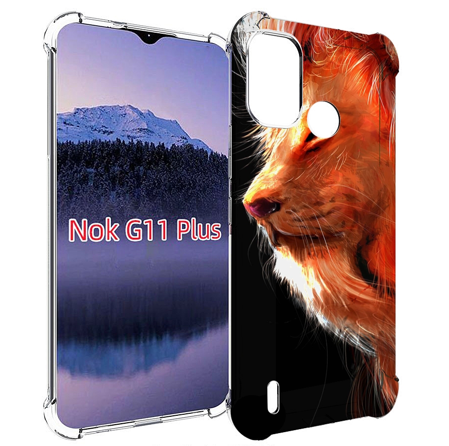 

Чехол MyPads Арт-рисунок-льва мужской для Nokia G11 Plus, Прозрачный, Tocco