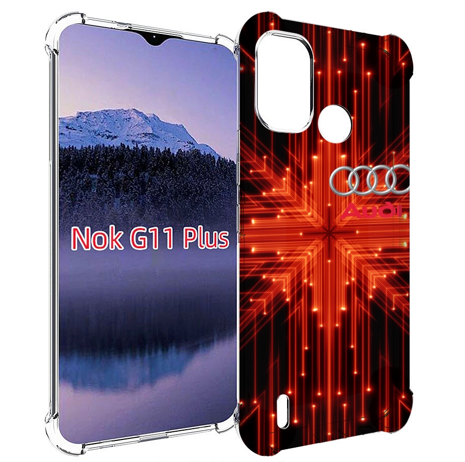 

Чехол MyPads Ауди-на-неоновом-фоне для Nokia G11 Plus, Прозрачный, Tocco