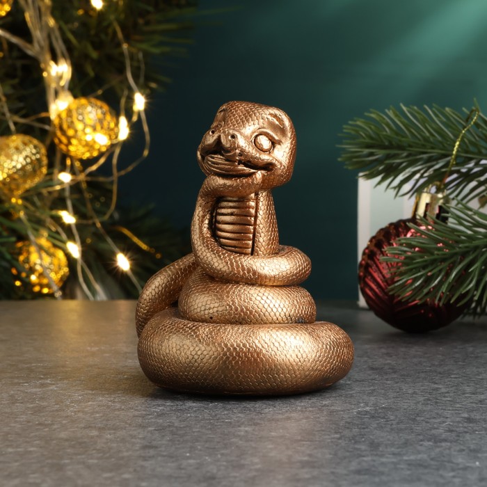 

Фигура Хорошие сувениры Змейка мечтает бронза, 6х6см