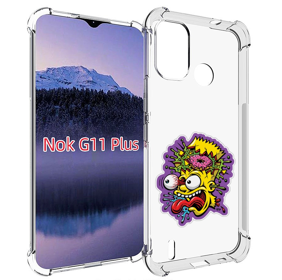 

Чехол MyPads Барт-Симпсон для Nokia G11 Plus, Прозрачный, Tocco