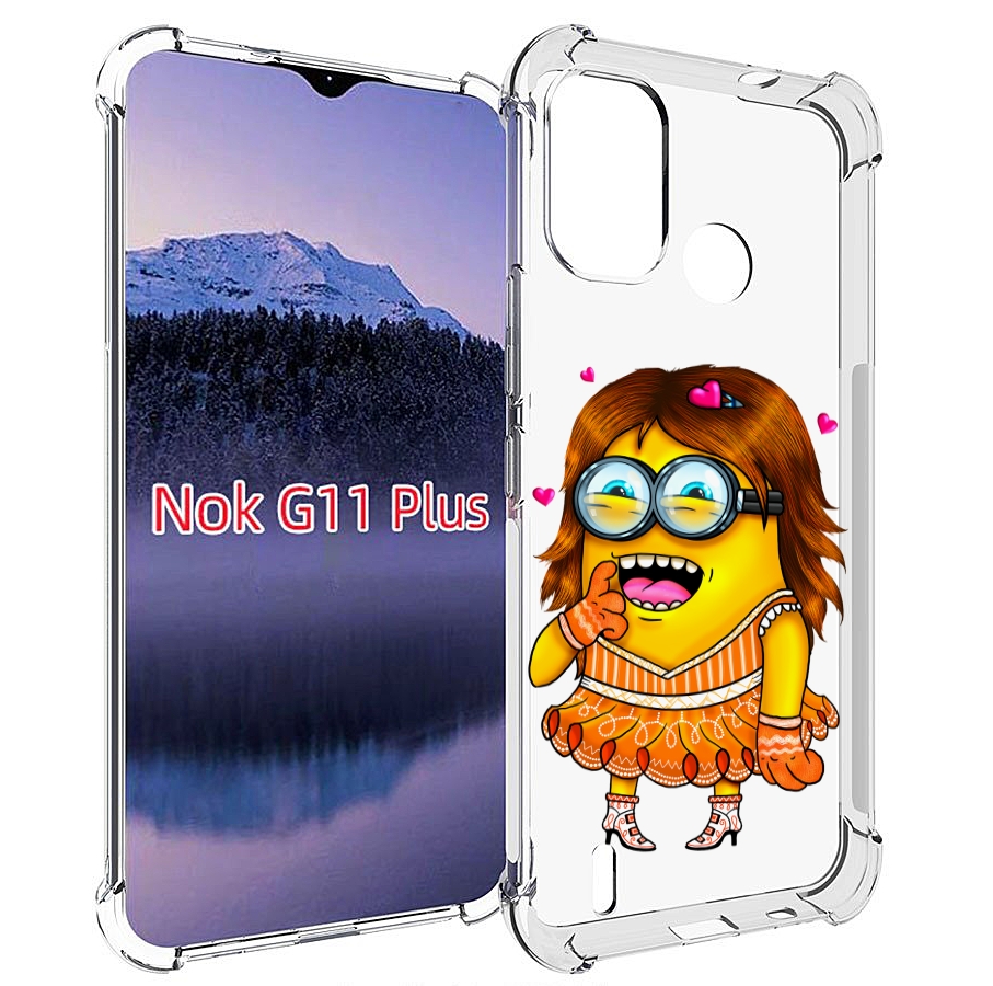 

Чехол MyPads Миньон девочка для Nokia G11 Plus, Прозрачный, Tocco
