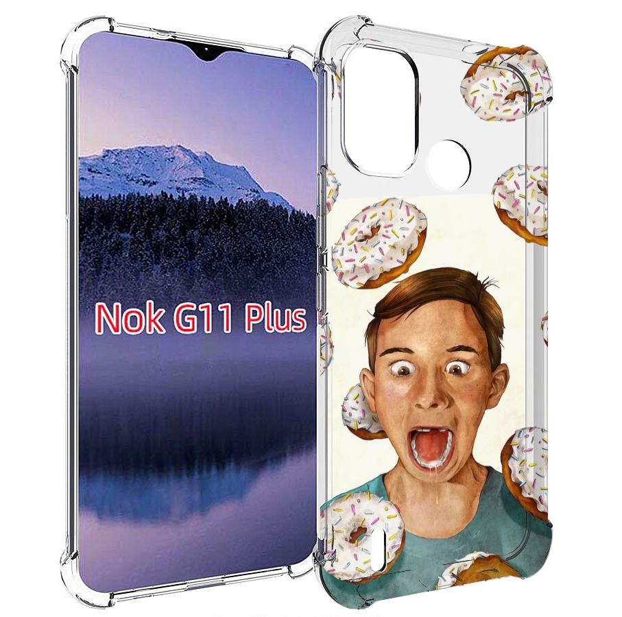 

Чехол MyPads Бешенные-пончики для Nokia G11 Plus, Прозрачный, Tocco