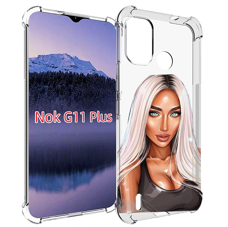 

Чехол MyPads Блондинка женский для Nokia G11 Plus, Прозрачный, Tocco