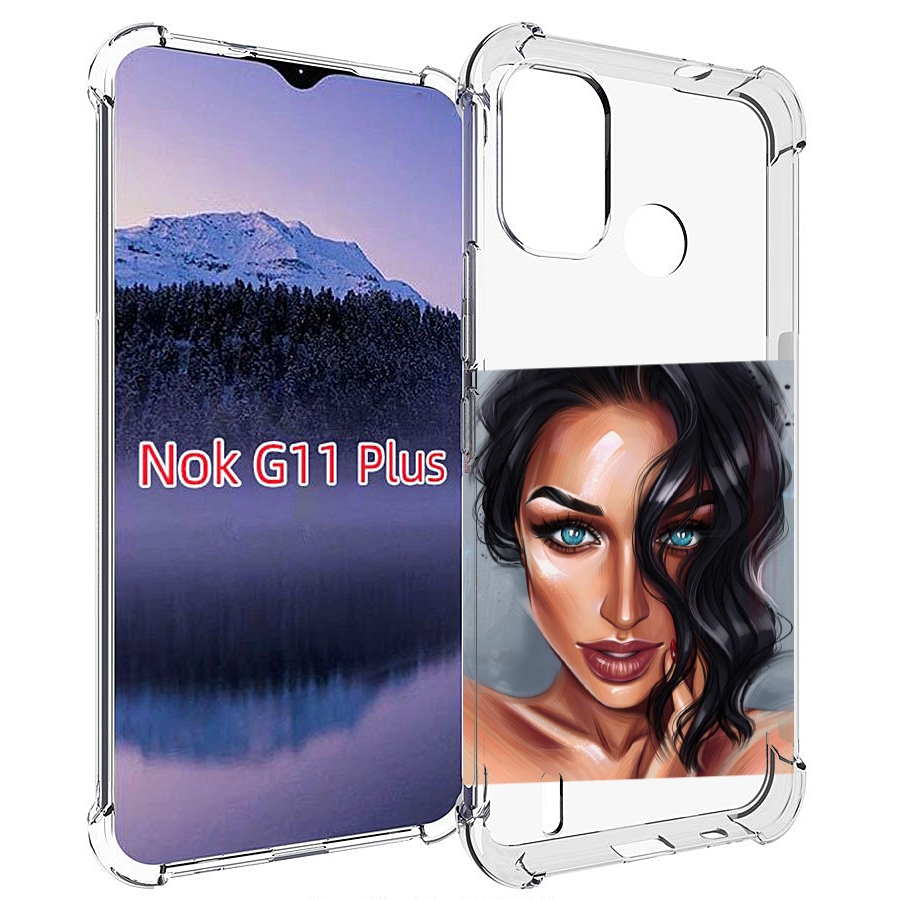 

Чехол MyPads Брюнетка для Nokia G11 Plus, Прозрачный, Tocco