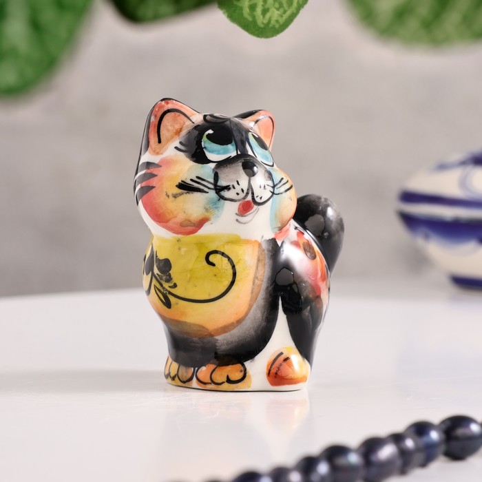 

Сувенир Кот Боком, гжель, цвет