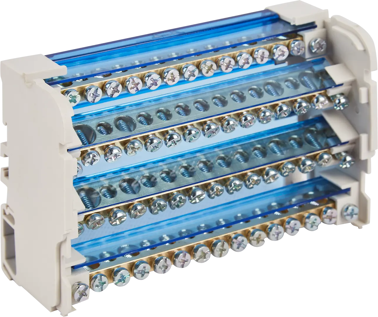 

Шина нулевая на IEK DIN-рейку в корпусе 4x15 3L+PEN, Серый